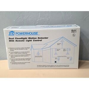 X-10‎ POWERHOUSE Dual Floodlight Motion Detector With Remote Light Control PR511